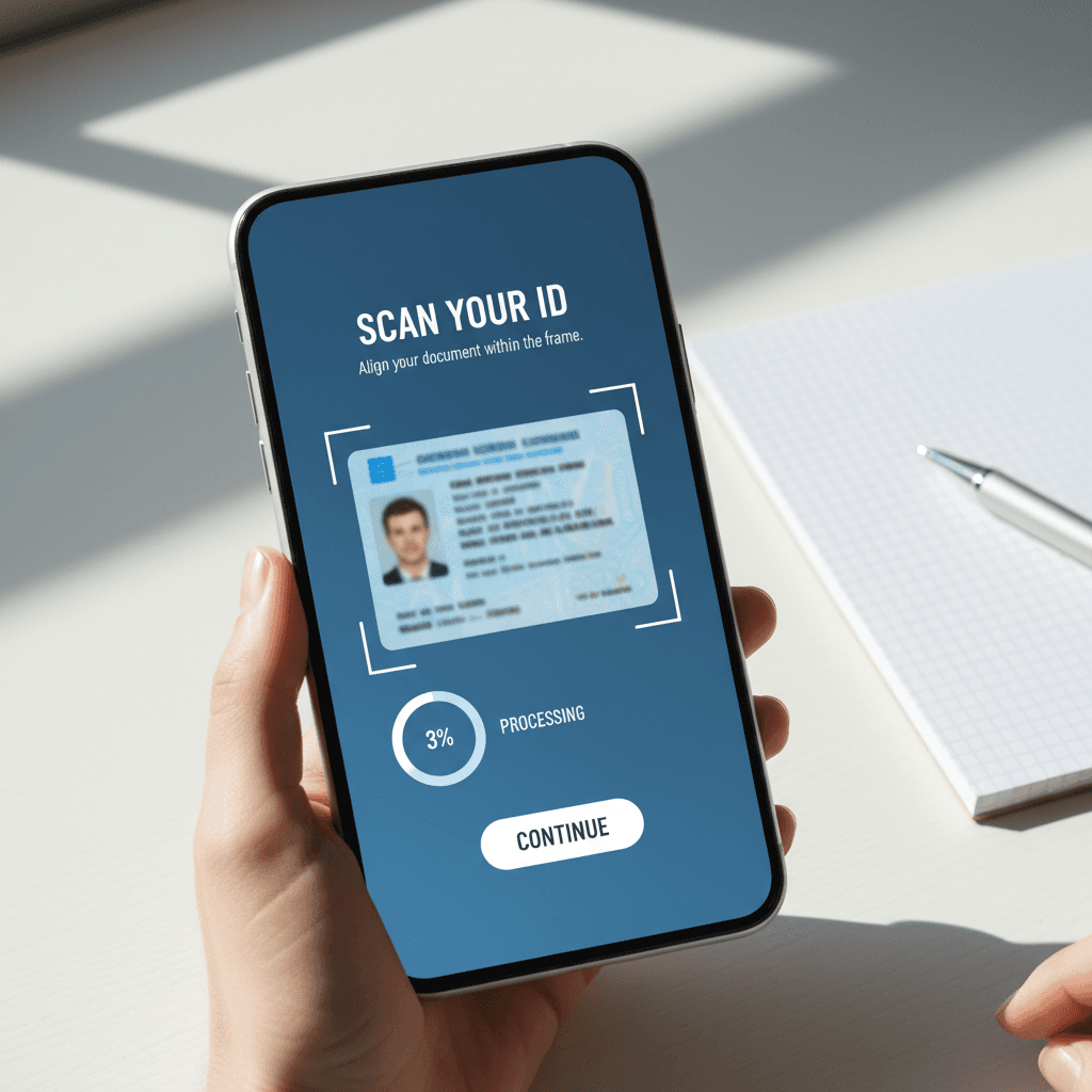Close-up of Digital Passport feature showing verified identity credentials and security authentication